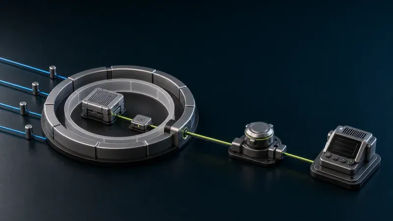 Industrial equipment reached through an outbound path without opening inbound ports