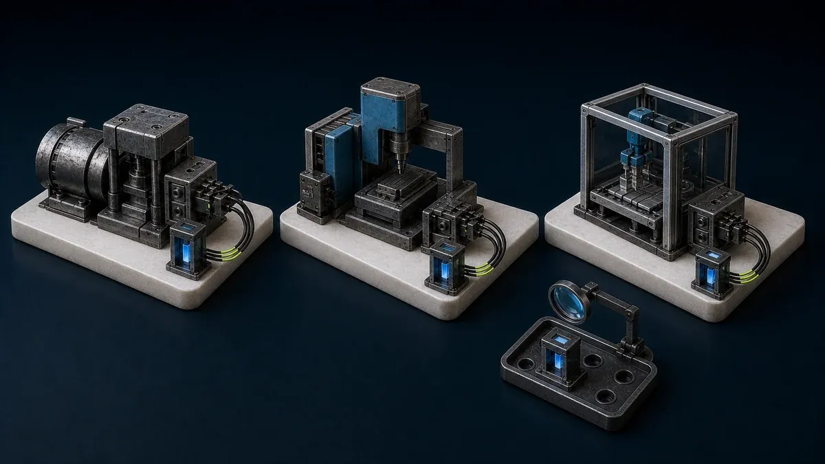 Different machine types fitted with the same repeatable remote-service module